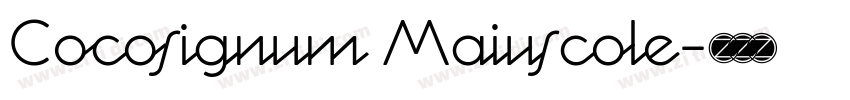 Cocosignum Maiuscole字体转换